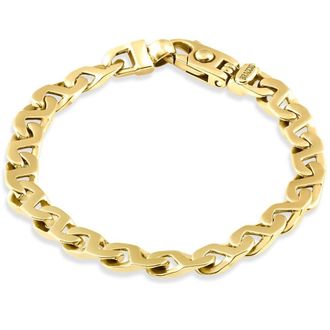 Pompeii3 Mens 14k Gold (30gram) or Platinum (48gram) 7.5mm Link Bracelet 8