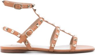 Valentino Garavani Sandali Rockstud - Marrone