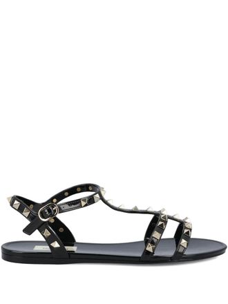 Valentino Garavani rockstud strap sandals - Black