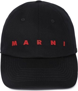 Marni Logo Embroidered Baseball Cap