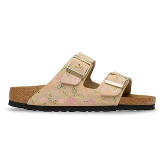 Birkenstock Su&egrave;de muiltjes met dubbele bandjes ARIZONA