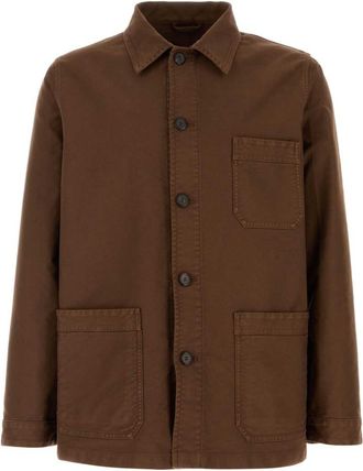 Prada Brown Shirt Collar Jacket