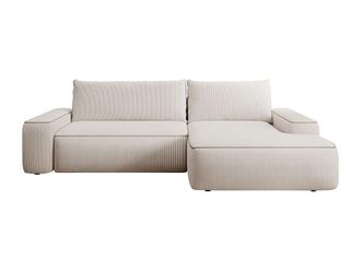VENTE-UNIQUE.COM Sof&aacute; rinconera terciopelo beige