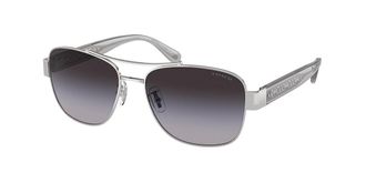 Coach HC7161 CR617 90018G Womens Sunglasses Silver Size 56