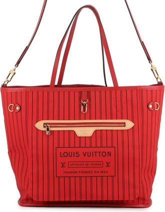 Louis Vuitton Red Color Monogram Handbag Tote Bag (Pre-Owned)