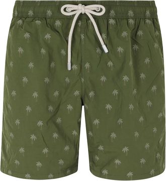 MC2 Saint Barth Patmos Zwembroek The Riviera - Heren - Strandmode - Groen - M - Polyester - Badmode