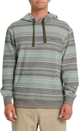 Quiksilver Great Otway Stripe Beach Hoodie in Grape Leaf at Nordstrom, Size Xx-Large