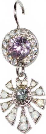 Mariana Womens Ice Queen Earrings In White / Clear / Lavender