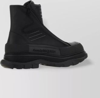 Alexander McQueen streamlined leather ankle boots