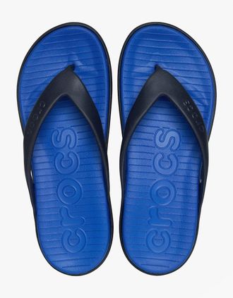 Crocs Mens Crocs COAST FLIP Mens Flip-flops Blue Bolt/Deep Navy - Abisso Blue - Size: 10