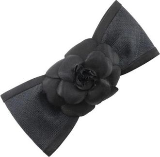 Chanel Pre-owned Accessories, female, Black, Size: ONE SIZE Pre-owned Satin Hair Accessory