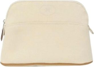 Hermès Pre-owned Clutches, female, Beige, Size: ONE SIZE Pre-owned Canvas Clutch
