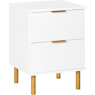 Beliani 2 Drawer Bedside Table WALPOLE White