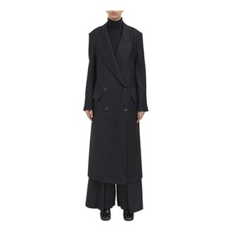 Andrea Ya'aqov Giacca Lunga in Lana Vergine - - Coats - Donna - Nero - M