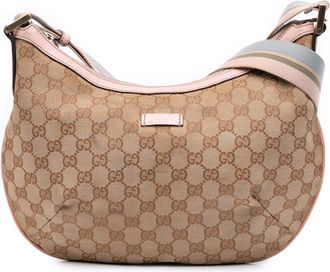 Gucci Womens Pre-owned Gg Canvas Web Crossbody - Tan Textile - One Size