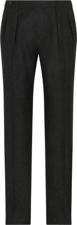 Boglioli Pantaloni in lana con pieghe - Grigio