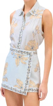 Allison New York Addison Tank Top In Pale Blue Floral