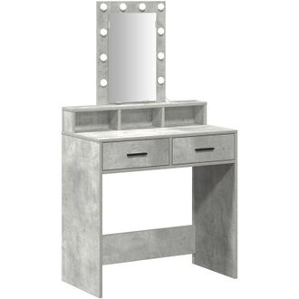 vidaXL Dressing Table Grey 79 x 41 x 140 cm Engineered wood Vidaxl