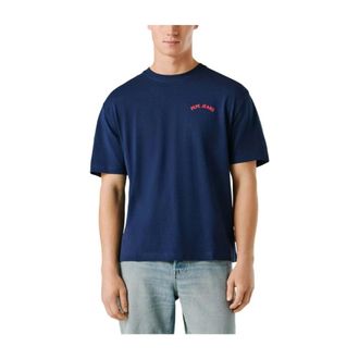 Pepe Jeans London T-Shirts, male, Blue, Size: XL Gideon T-Shirt