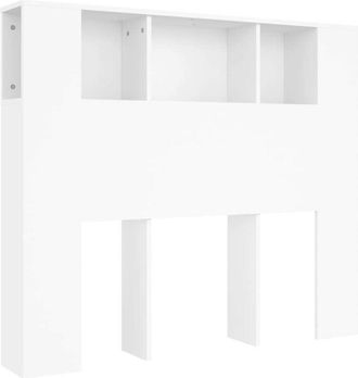 vidaXL Headboard Cabinet White 120x18.5x102.5 cm Vidaxl