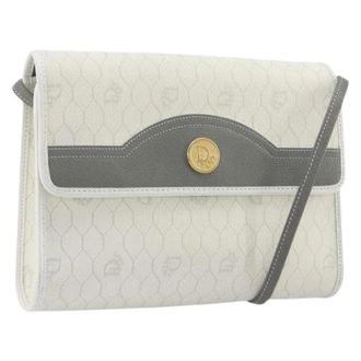 Dior Pre-owned PVC Honeycomb Shoulder Bag - Dames - Pre-owned - Grijs - Maat: ONE Size Leer