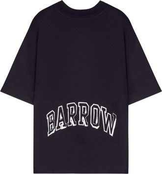 Barrow Smiley face-print T-shirt - unisex - Cotton - S - Black