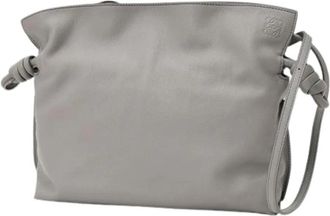 Loewe Pre-owned Schoudertas - Dames - Vintage Schoudertas - Grijs - ONE Size - Leer - Vintage