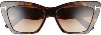 Tom Ford Wyatt 56mm Gradient Cat Eye Sunglasses in Dhav/brng at Nordstrom Rack