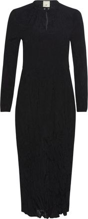 Julie Fagerholt - Heartmade Kleedjes, Dames, Zwart, XL, Zwarte Twist Midi Jurk