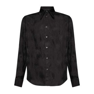 John Richmond Klassieke Overhemd met Gestructureerd Effect - Heren - Casual Overhemden - Zwart - M - Overhemden
