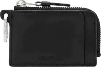 AllSaints Remy Leather Wallet in Black/silver at Nordstrom