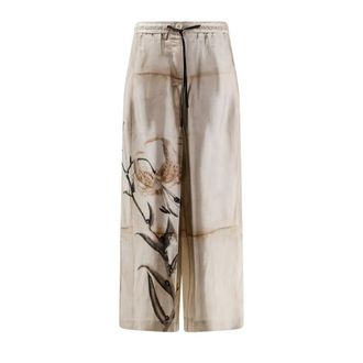 Pierre-Louis Mascia Wide Trousers, female, Beige, Size: L Aloe Wide Trousers