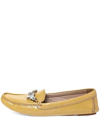 Miu Miu patent leather loafers - women - Leather/Patent Leather/Rubber - 40.5 - Yellow