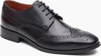 base Mens Steeple Mens Brogue Shoes - Black - Size: 11