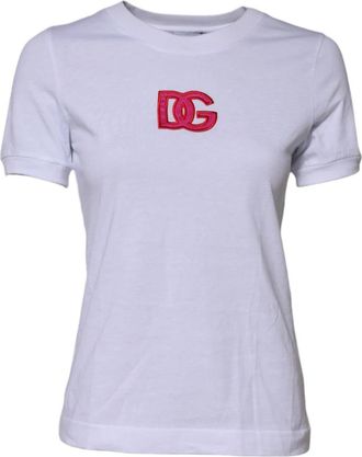 Dolce & Gabbana Dames, Tops, Wit, Maat: 2XS Katoen