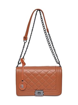 Anna Luchini Brown Rundleer Tas