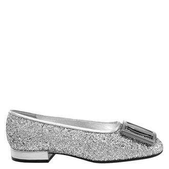 Ferragamo Salvatore Ferragamo Ladies Grey Chunky Buckle Ballet Flat, Brand Size 5.5 ( US Size 5.5 )