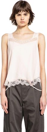 Maison Margiela Mirrored Lace Slip Top