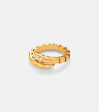 Bulgari Serpenti Viper 18kt gold ring with diamonds