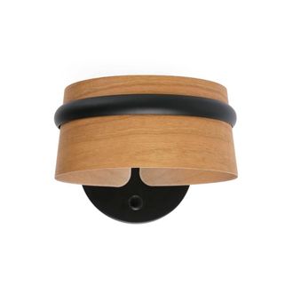 Netlighting Loop LED Indoor Wall Lamp Black Wood