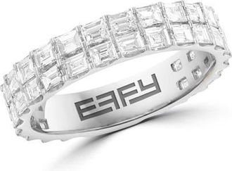 Effy 18K White Gold Emerald Cut Diamond Eternity Band in 18K Gold at Nordstrom, Size 7