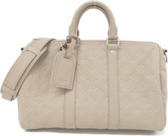 Louis Vuitton Beige Rose Leather Boston Bag (Pre-Owned)