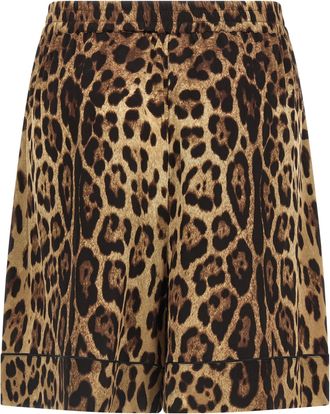 Dolce & Gabbana Womens Brown Silk Bermuda Shorts