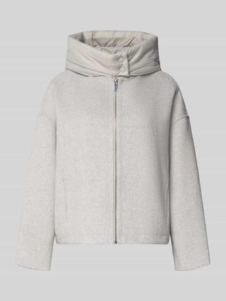 OPUS Jacke mit Kapuze Modell Hikona in Hellgrau Melange, Gr&ouml;&szlig;e L