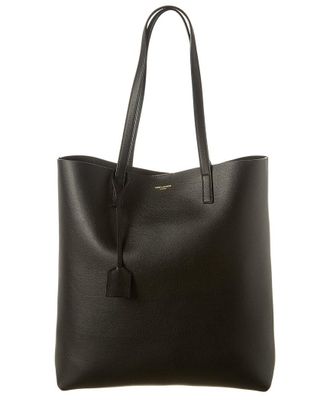 Saint Laurent North/South Medium Leather Shopper Tote