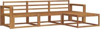vidaXL Vidaxl Conjunto De Sof&aacute;s De Exterior 4 Uds. Natural