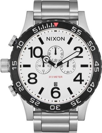 Nixon 51-30 Chronograph Bracelet Watch, 51mm in Silver /White Lume at Nordstrom