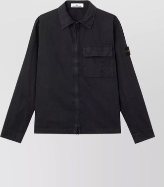 Stone Island cotton overshirt long sleeves buttoned cuffs pocket