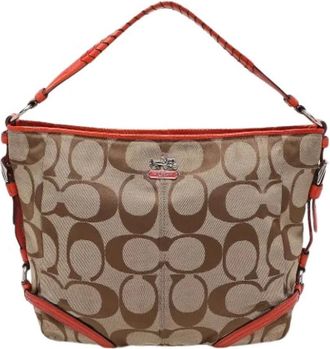 Coach Pre-owned Shoulder Bags, female, Beige, Size: ONE SIZE Pre-owned Canvas Hobo Bag
