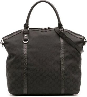 Gucci Pre-owned Tote Bags, female, Black, Size: ONE SIZE Pre-owned Patterned Textile Tote Bag